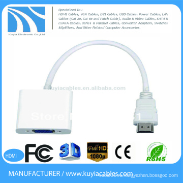 15cm mini hdmi to vga converter adapter HDMI male to vga female для планшетного ПК до проектора